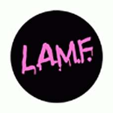 直径75ｍｍのビッグサイズカンバッヂ　LAMF