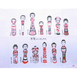 こけしふきん　津軽系
