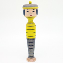 木地山系 三春文雄 帽子治一型 黄×薄墨ニット帽 木地山系 三春文雄 帽子治一型 黄×薄墨ニット帽