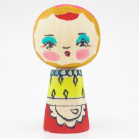 中ノ沢系　野矢里志　チビオカンこけし