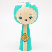 ご褒美こけし　ターコイズブルー　中ノ沢系　野矢里志