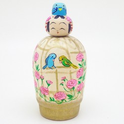 鳥かごこけし　セキセイインコ　遠刈田系　小松里佳