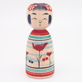 土湯系　阿部国敏　青空に花　2.5寸