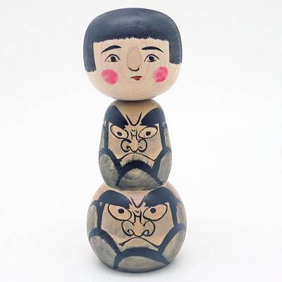 津軽系　長谷川健三　重ねだるま　墨