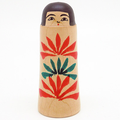 津軽系　長谷川健三　ずんぐり　3寸　重ね菊