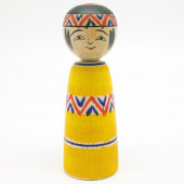 津軽系　長谷川健三　こぎんはちまき　黄