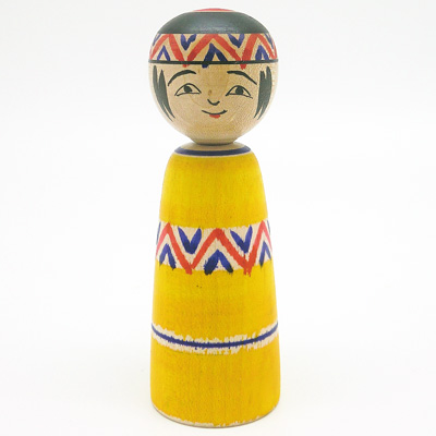 津軽系　長谷川健三　こぎんはちまき　黄