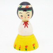 弥治郎系　新山真由美　アイドル風こけし　黄①