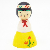 弥治郎系　新山真由美　アイドル風こけし　黄②