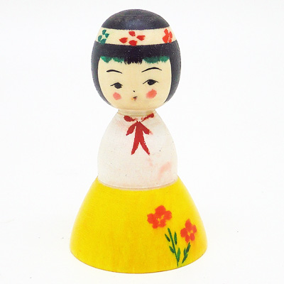 弥治郎系　新山真由美　アイドル風こけし　黄③