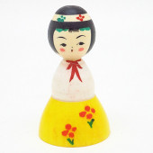 弥治郎系　新山真由美　アイドル風こけし　黄④