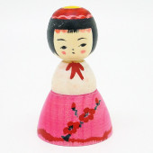 弥治郎系　新山真由美　アイドル風こけし　ピンク①