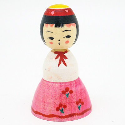 弥治郎系　新山真由美　アイドル風こけし　ピンク⑤