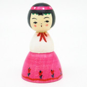 弥治郎系　新山真由美　アイドル風こけし　ピンク⑩